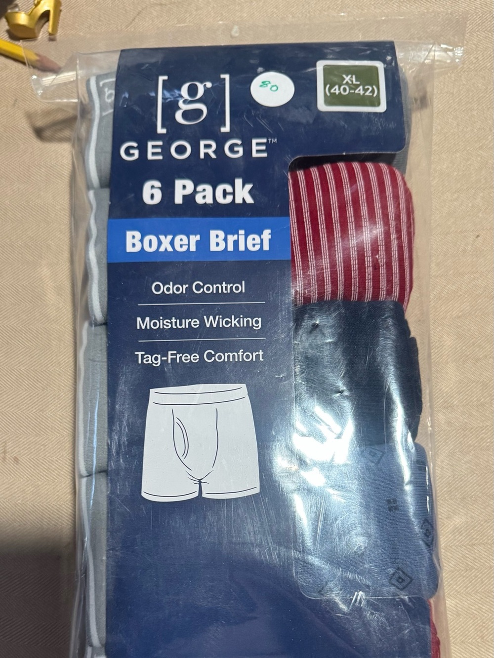 George 6-Pack Boxer Briefs - Navy and‎ Burgundy